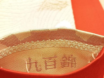平和屋着物◎六通柄袋帯 瑞鶴 九百錦 金銀糸 正絹 逸品 未使用 BAAU5436hv