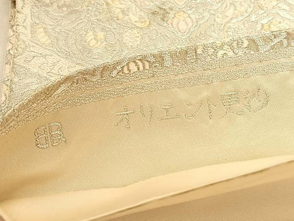 平和屋着物◎西陣　服部織物謹製　六通柄袋帯　オリエント更紗　亀甲花文　正絹　逸品　BAAU5445hv