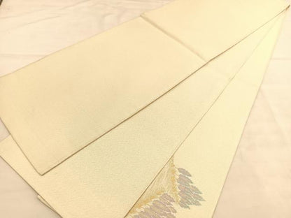 平和屋着物◎太鼓柄袋帯　綴れ　樹林文　金銀糸　正絹　逸品　BAAU5475hv