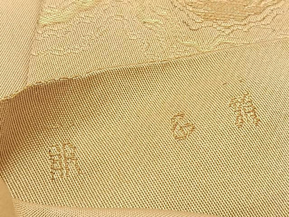 平和屋着物◎西陣　服部織物謹製　六通柄　本袋帯　墨流し文様　金銀糸　正絹　逸品　BAAU5486hv
