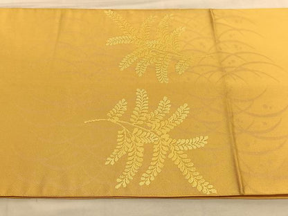 平和屋着物◎太鼓柄　本袋帯　唐織　枝葉文　正絹　逸品　BAAU5504hv