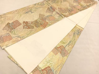 平和屋着物◎六通柄袋帯　名品集　金銀糸　正絹　逸品　BAAU5595hv