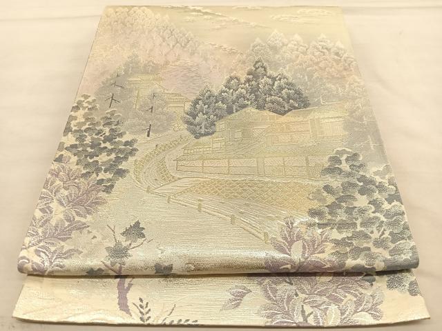 平和屋着物◎六通柄袋帯　北山　金銀糸　正絹　逸品　BAAU5608hv