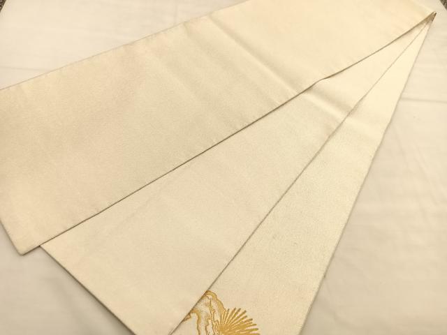 平和屋着物◎太鼓柄袋帯　綴れ　松　金糸　正絹　逸品　BAAU5622hv