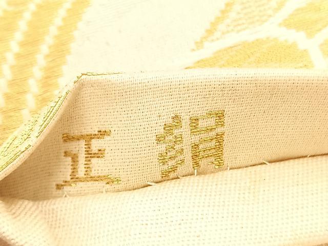 平和屋着物◎六通柄袋帯　唐織　立波文　金糸　正絹　逸品　BAAU5629hv