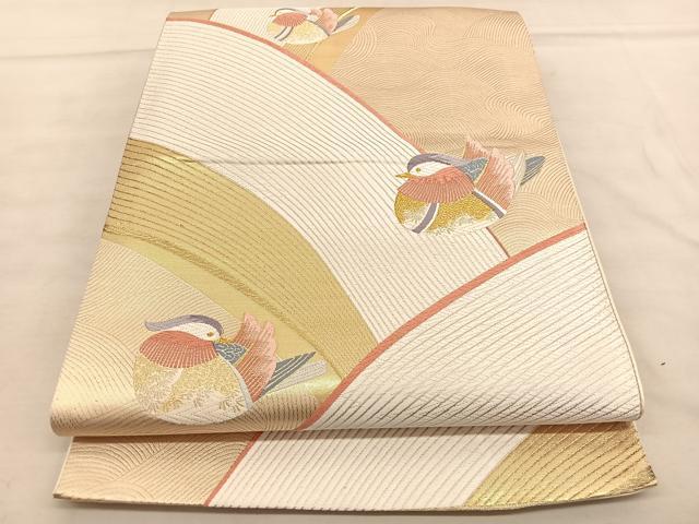 平和屋着物◎六通柄袋帯　唐織　桃山錦波　九百錦　金糸　正絹　逸品　BAAU5650hv