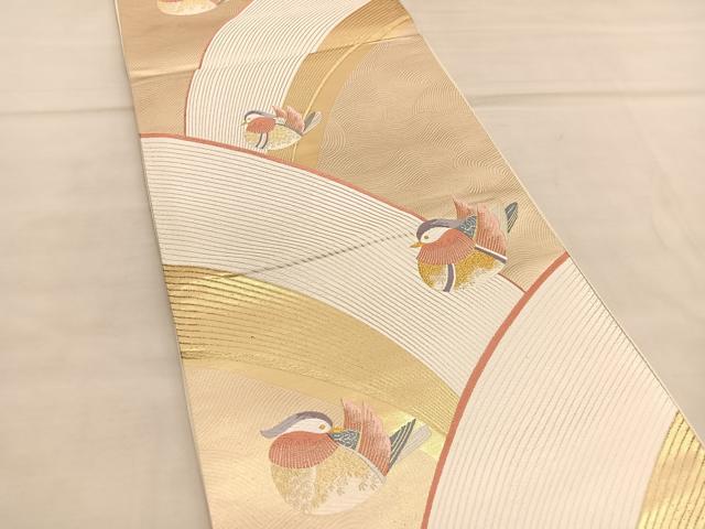 平和屋着物◎六通柄袋帯　唐織　桃山錦波　九百錦　金糸　正絹　逸品　BAAU5650hv