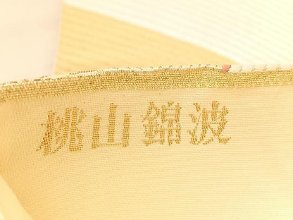 平和屋着物◎六通柄袋帯　唐織　桃山錦波　九百錦　金糸　正絹　逸品　BAAU5650hv