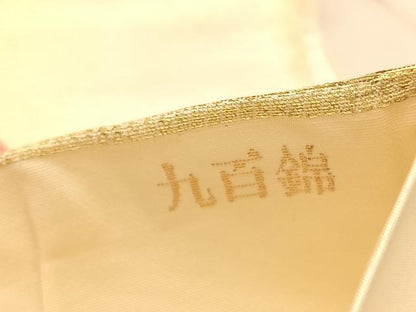 平和屋着物◎六通柄袋帯　唐織　桃山錦波　九百錦　金糸　正絹　逸品　BAAU5650hv
