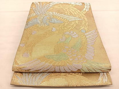平和屋着物◎六通柄袋帯　鳳凰　金銀糸　正絹　逸品　BAAU5666hv