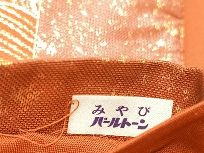 平和屋着物◎六通柄袋帯　唐織　飛鶴地紙花文　金銀糸　正絹　逸品　BAAU5692hv