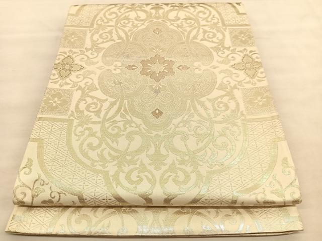 平和屋着物◎六通柄袋帯　宝繍　飾花文　金銀糸　正絹　逸品　BAAU5718hv