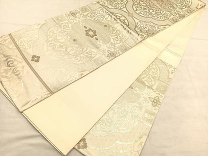平和屋着物◎六通柄袋帯　宝繍　飾花文　金銀糸　正絹　逸品　BAAU5718hv