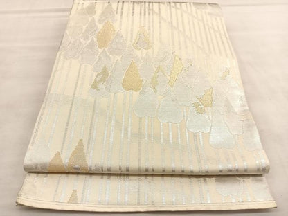 平和屋着物◎六通柄袋帯　樹林文　金銀糸　正絹　逸品　BAAU5794hv