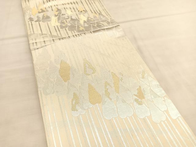平和屋着物◎六通柄袋帯　樹林文　金銀糸　正絹　逸品　BAAU5794hv
