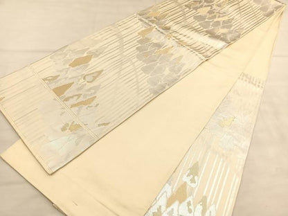 平和屋着物◎六通柄袋帯　樹林文　金銀糸　正絹　逸品　BAAU5794hv