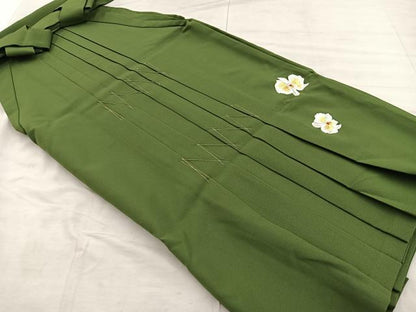 平和屋着物●女性　行灯袴　総刺繍　草花文　洗える着物　未使用　BAAU5802mz
