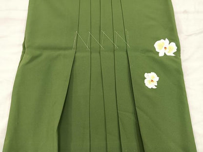 平和屋着物●女性　行灯袴　総刺繍　草花文　洗える着物　未使用　BAAU5802mz
