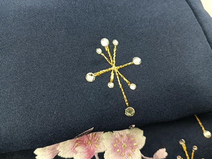 平和屋着物●女性　行灯袴　総刺繍　枝垂れ桜　ラインストーン　金糸　逸品　BAAU5816mz