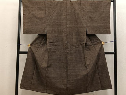 平和屋着物■男性　紬　絣文様　正絹　逸品　BAAU5834mz