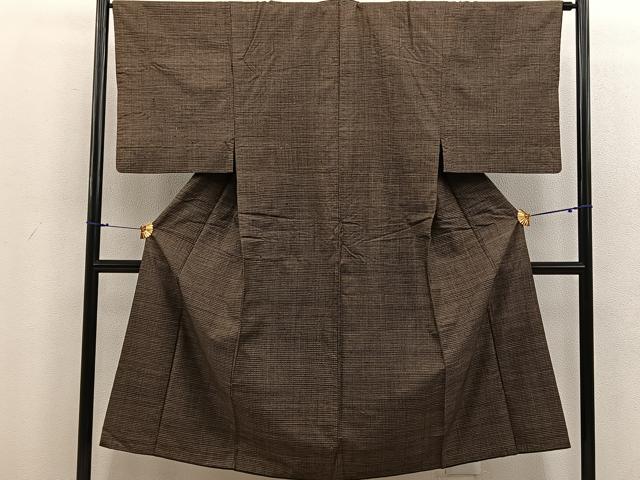 平和屋着物■男性　紬　絣文様　正絹　逸品　BAAU5834mz
