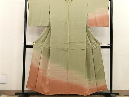 平和屋着物●訪問着 江戸小紋 鮫小紋柄 暈し染め 正絹 逸品 BAAU5843mz