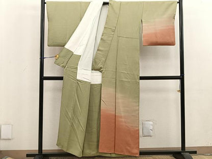 平和屋着物●訪問着 江戸小紋 鮫小紋柄 暈し染め 正絹 逸品 BAAU5843mz