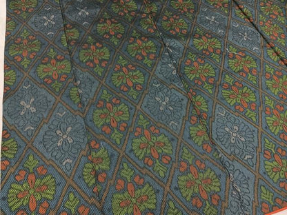 平和屋着物■上質な紬　幾何学文様　正絹　逸品　BAAU5918mz