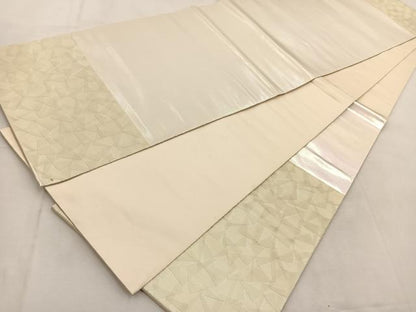 平和屋着物◎太鼓柄袋帯　鶴　引箔　正絹　逸品　BAAU6085yc