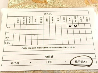 平和屋着物◎六通柄京袋帯　本袋帯　流水カトレア文　金銀糸　正絹　逸品　BAAU6123yc