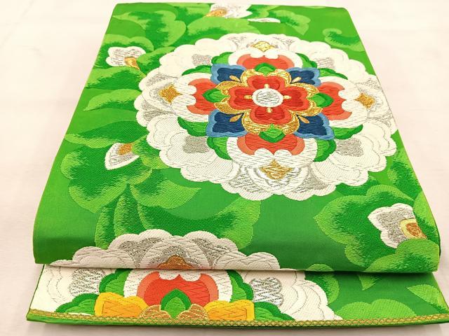 平和屋着物◎六通柄袋帯　唐織　天平華文　金銀糸　正絹　逸品　BAAU6263yc