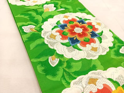 平和屋着物◎六通柄袋帯　唐織　天平華文　金銀糸　正絹　逸品　BAAU6263yc