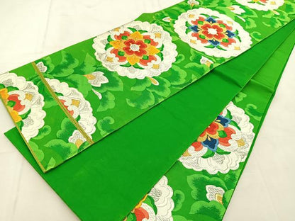 平和屋着物◎六通柄袋帯　唐織　天平華文　金銀糸　正絹　逸品　BAAU6263yc