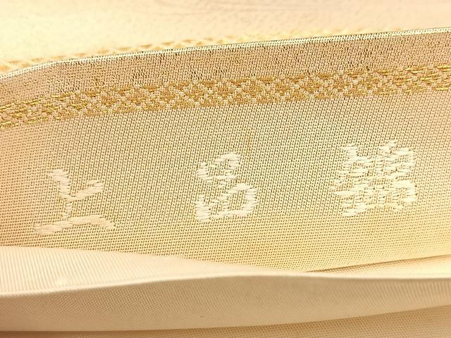平和屋着物◎六通柄袋帯　唐織　上呂錦　草花文　金糸　正絹　逸品　BAAU6308yc