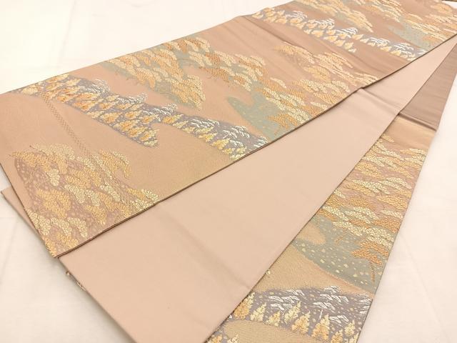 平和屋着物◎六通柄袋帯 浜松 金銀糸 正絹 逸品 BAAU6435yc