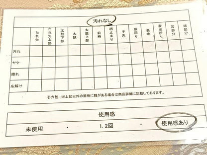 平和屋着物◎六通柄袋帯 浜松 金銀糸 正絹 逸品 BAAU6435yc