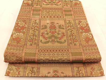 平和屋着物◎六通柄袋帯　宝相華　正絹　逸品　BAAU6438yc