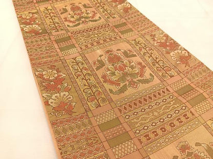 平和屋着物◎六通柄袋帯　宝相華　正絹　逸品　BAAU6438yc