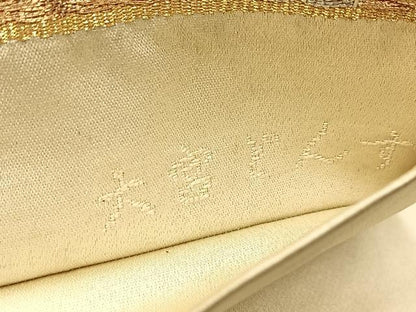 平和屋着物◎六通柄袋帯　唐織　大宮どんす　亀甲草花文　金銀糸　正絹　逸品　BAAU6474yc