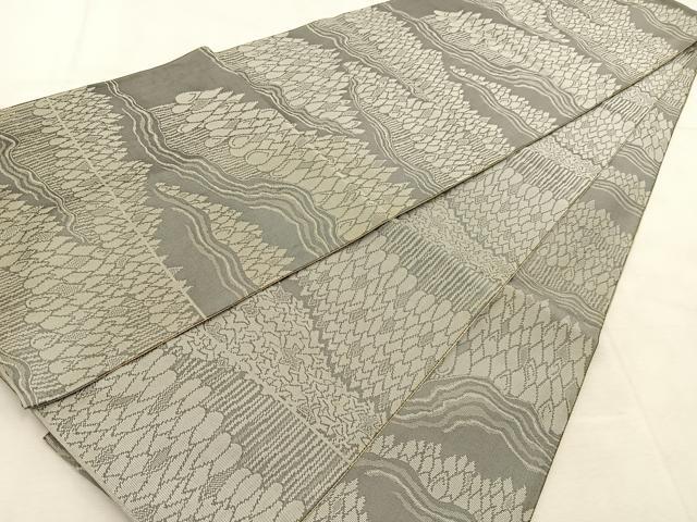 平和屋着物◎両面　全通柄　本袋帯　筑趣錦　樹林文　正絹　逸品　BAAU6574yc