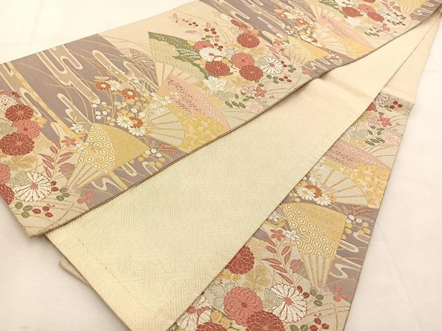 平和屋着物◎佐賀錦　六通柄袋帯　唐織　花宴の舞　九百錦　金糸　正絹　逸品　BAAU6589yc