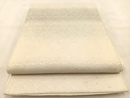平和屋着物●六通柄袋帯　唐織　更紗横段文　正絹　逸品　BAAU6658yc