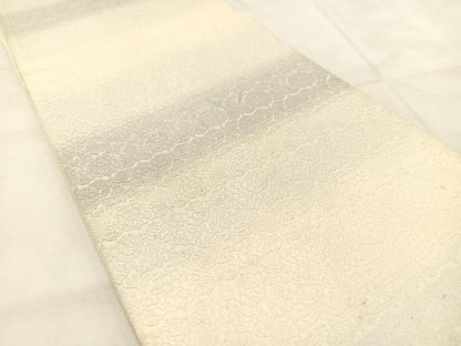 平和屋着物●六通柄袋帯　唐織　更紗横段文　正絹　逸品　BAAU6658yc