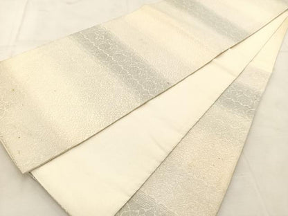 平和屋着物●六通柄袋帯　唐織　更紗横段文　正絹　逸品　BAAU6658yc