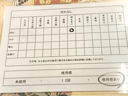 平和屋着物◎六通柄袋帯　唐織　地紙花文　金銀糸　正絹　逸品　BAAU6674yc