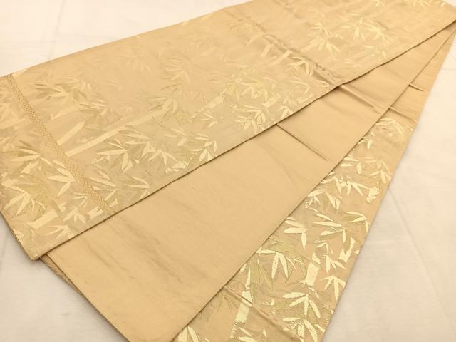 平和屋着物◎六通柄袋帯　竹林　金糸　正絹　逸品　BAAU6728yc