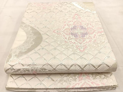 平和屋着物◎六通柄袋帯　唐織　正倉院更紗花文　正絹　逸品　BAAU6765yc