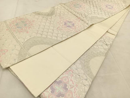 平和屋着物◎六通柄袋帯　唐織　正倉院更紗花文　正絹　逸品　BAAU6765yc