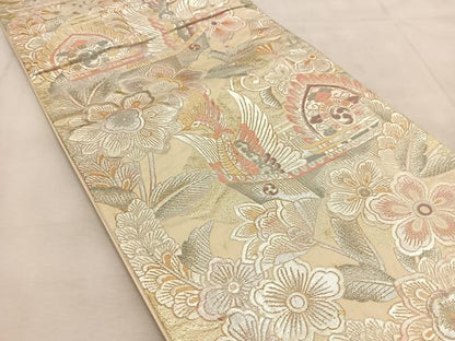 平和屋着物◎西陣　六通柄袋帯　井蜀粋錦　鳳凰更紗花文　金銀糸　正絹　逸品　BAAU6826yc