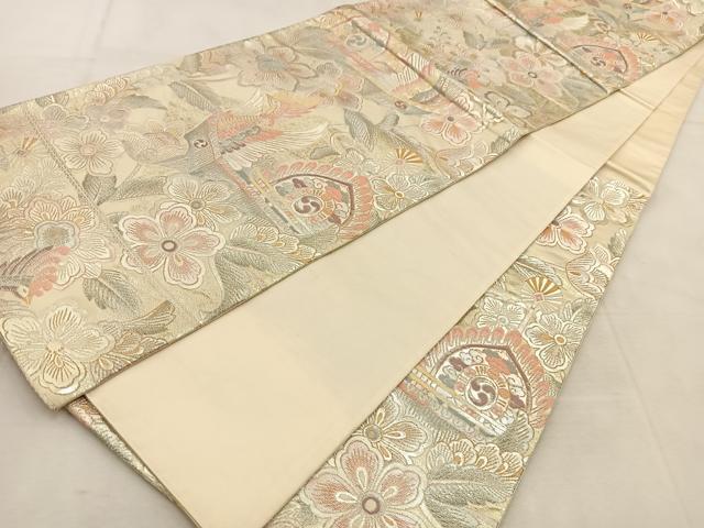 平和屋着物◎西陣　六通柄袋帯　井蜀粋錦　鳳凰更紗花文　金銀糸　正絹　逸品　BAAU6826yc